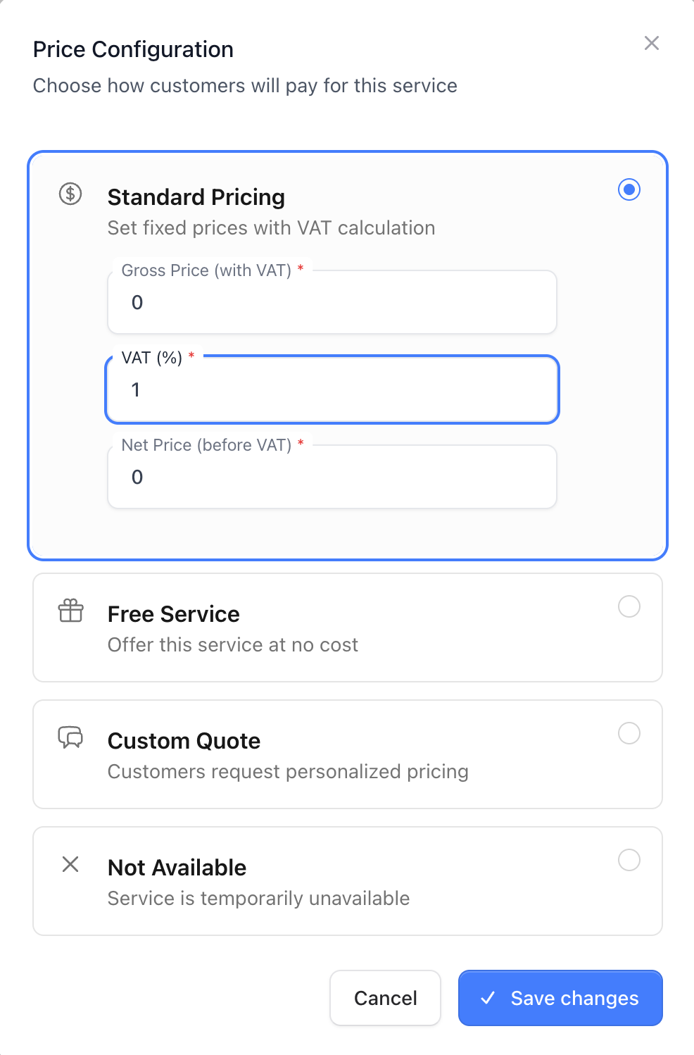Price Configuration